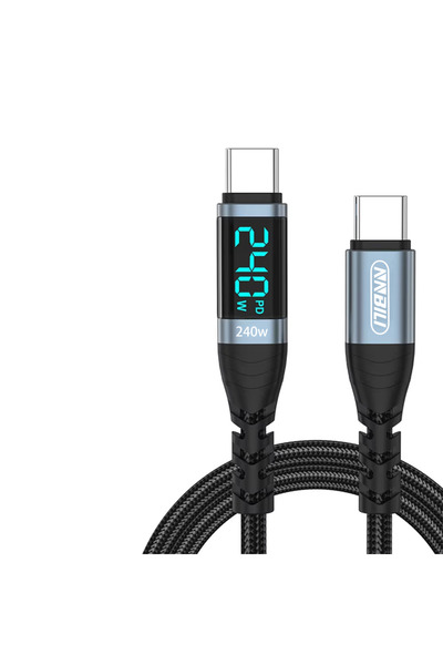 Choice Type-C to Type-C 2m Black NNBILI 240W Digital Display Cable Type C to ...