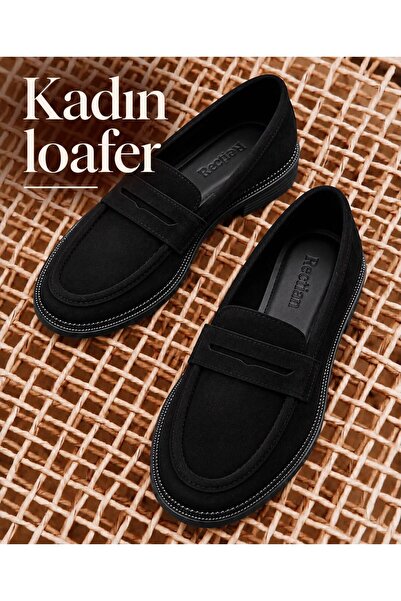 redtan Γυναικεία Μαύρα Παπούτσια Loafer Suede Classic Καθημερινά Κομψά Άνετα ...