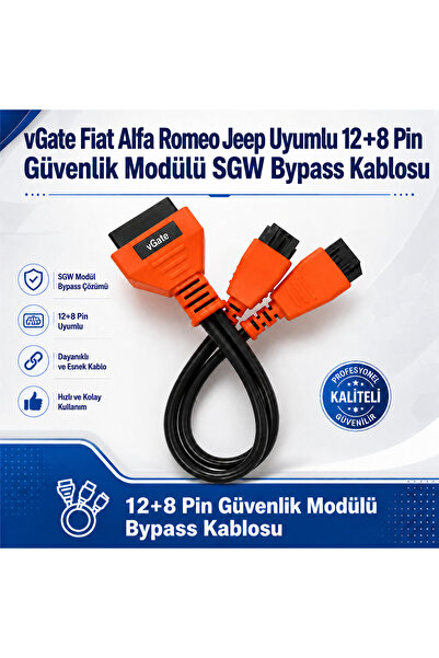 MRY OTO AKSESUAR vGate Fiat Alfa Romeo Jeep Uyumlu 12+8 Pin Güvenlik Modülü S...