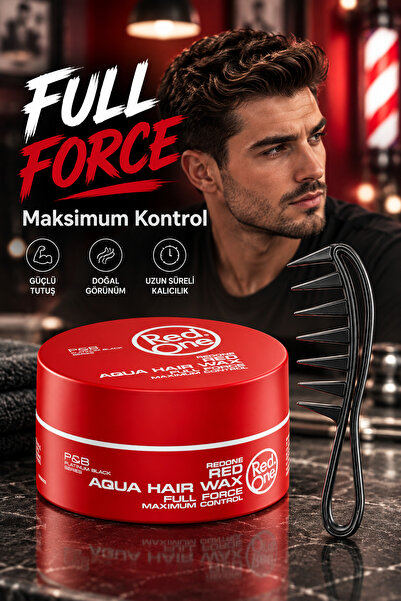 Red One Redone Aqua Wax 150 ml – Güçlü Tutuş, Parlak Görünüm, Su Bazlı Saç Waxı Tarak Hediye