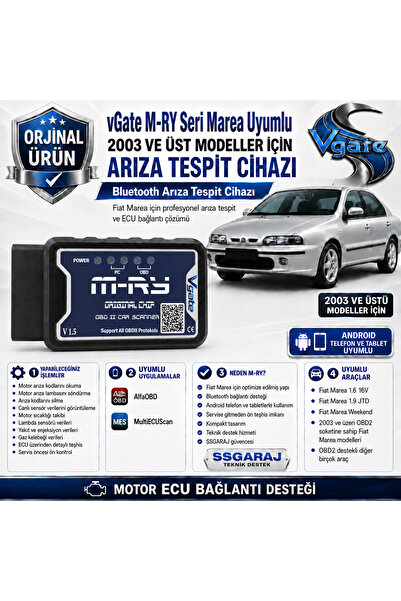 MRY OTO AKSESUAR vGate M-RY Marea 2003 Model Üstü İçin Arıza Tespit Cihazı An...