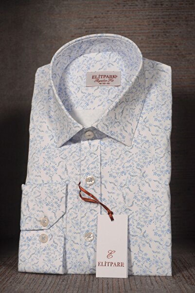 elitpark Hilary Flowers Floral Patterned Long Sleeve Cotton Pocket Premium Co...