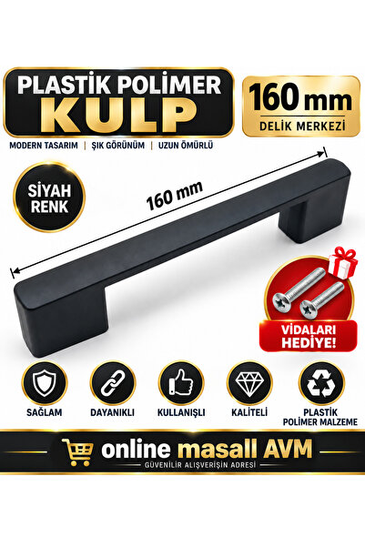 Online Masall AVM MASALL köprü 160mm plastik kulp dolap,şifonyer,komidin,vest...