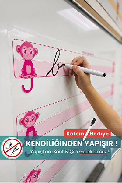 Pi Papers Kılavuz Çizgili - Elektrostatik Özellikle Tutunan, Yazılıp Silinebilen, Inovatif Yazı Tahtası Pano.