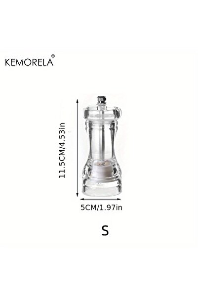 Choice S KEMORELA 1PCS Spices Mill Shaker Acrylic Manual Pepper Grinder Salt ...