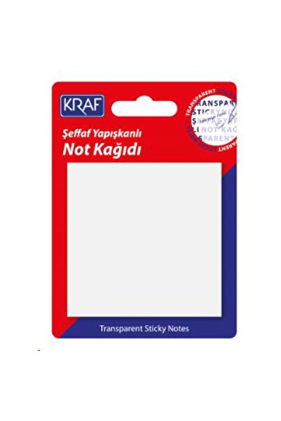KRAF Adhesive Note Paper 76X76 50 Yp. Transparent 7676Tr