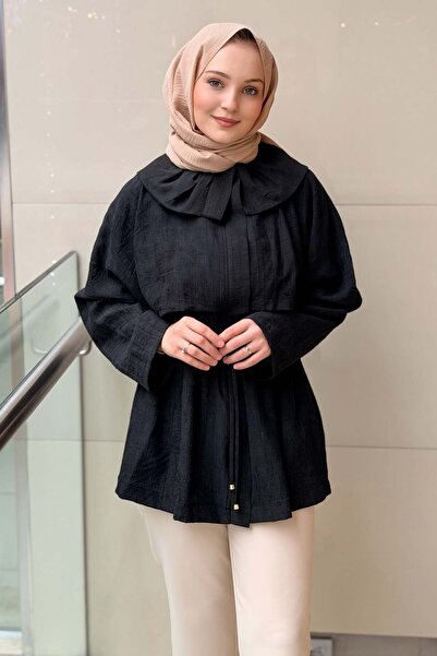 Ghisa Baby Collar Front Zipper Cap