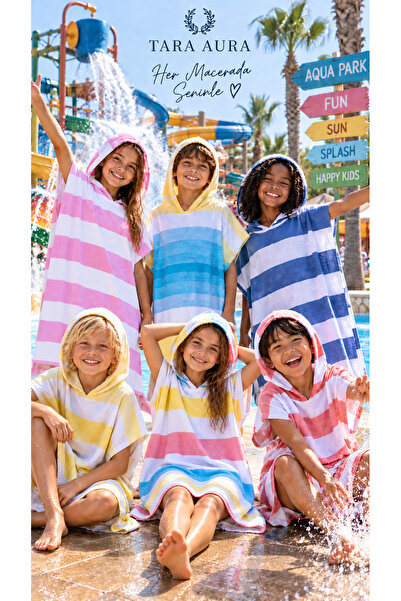 TaraAura 100% Cotton Children's Poncho for Ages 9-12