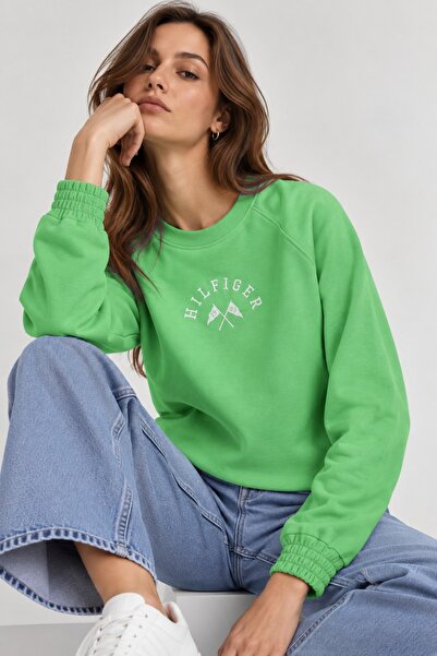 Tommy Hilfiger سويت شيرت رياضي قصير مطرز عادي