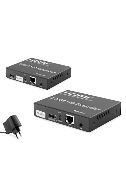HADRON HDX1348 HDMI Extender IR 4K 30 هرتز 120 متر أسود