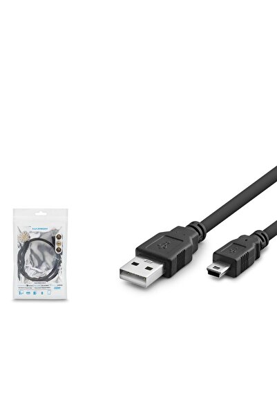 HADRON HDX7524 USB Mini 5 Pin Data Kablosu 50 cm Siyah