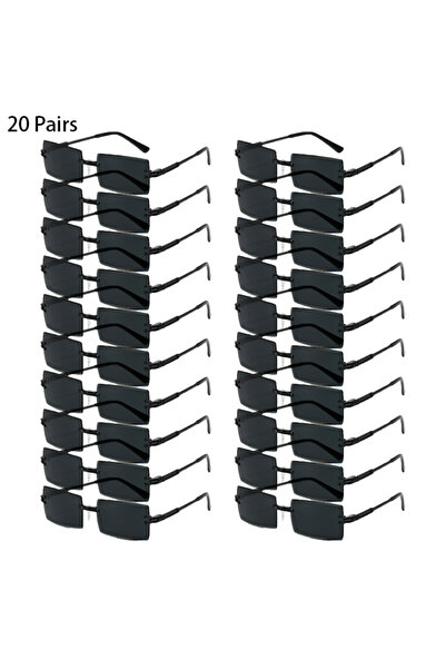 Choice as pciture shows 20 pairs black 16/20 Pairs Rectangle Sunglasses Men F...
