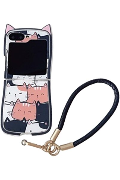 Arabest Kawaii Cartoon Cat Ear Case for Samsung Galaxy Z Flip 6,Cute Kitty Pa...