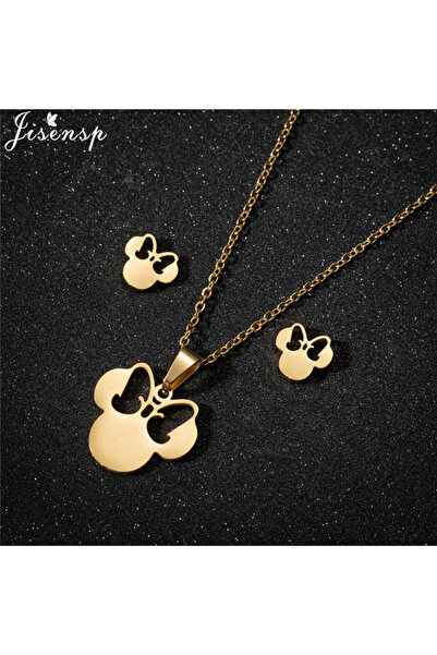 Choice8 45cm TZ130G Cartoon Bowknot Mouse Stainless Steel Jewelry Set for Wom...