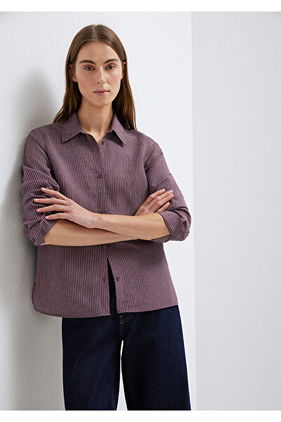Mavi Gestreift (TENCEL) ™ ) Liyosel-Mischgewebe-Hemd, reguläre Passform / nor...
