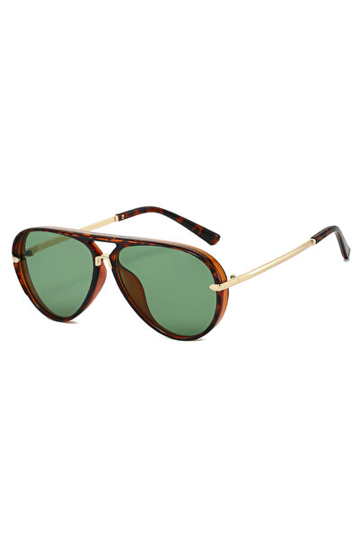 Choice3 WHITE Leopard G15Green Trendy Oversized Pilot Sunglasses Women Men Vi...