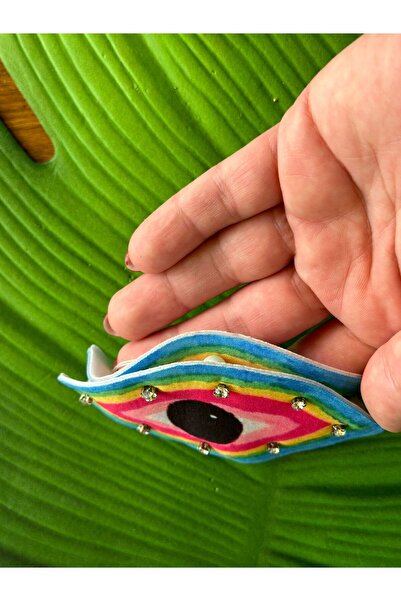 Gönülden Tasarım 11x6 Cm Taşlı Renkli Göz Arma Dikiş Aplike