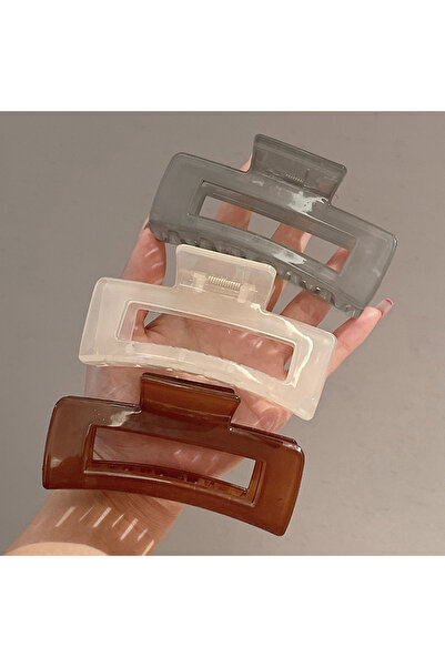 Choice11 3pcs set Plastic Transparent Large Size Hair Claw Fashion Ladies Hai...