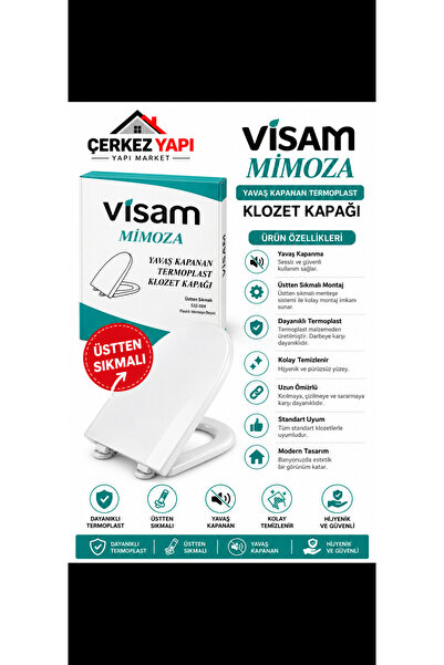 Genel Markalar Visam Mimoza Yavaş Kapanan Termoplast Klozet Kapağı