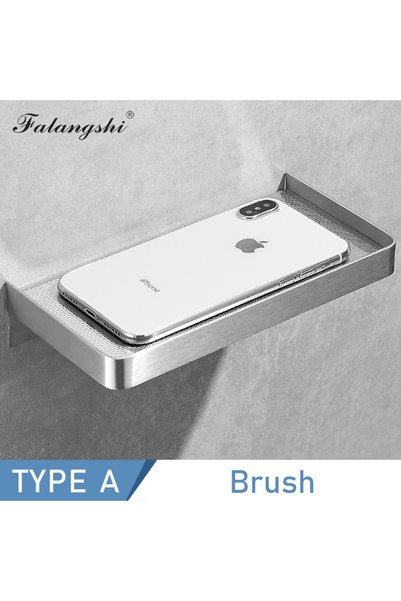 Choice Brush Falangshi Bathroom Shelf Phone Storage Rack Shelves Stainless St...
