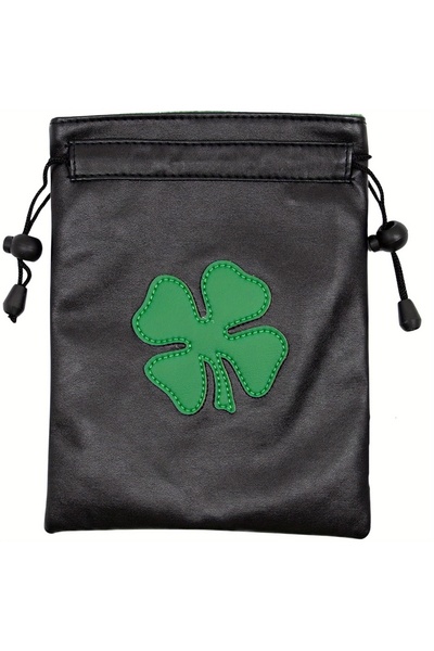 Choice black Four Leaf Clover Design Golf Valuables Pouch Golf Pouch Bag with...