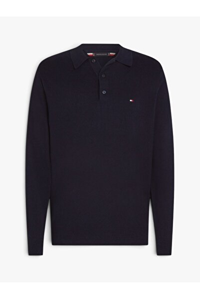 Tommy Hilfiger Pamuk ve Kaşmir Karışımlı Düğmeli Polo Yaka Kazak Erkek KAZAK ...