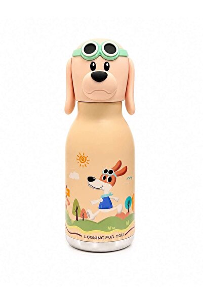 Genel Markalar KOI Pembe Köpek 500 ml Paslanmaz Çelik-Pipetli Çocuk Termosu v...