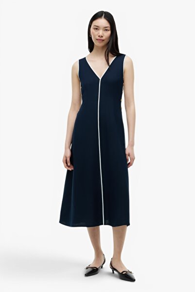 Tommy Hilfiger CONTRAST BINDING NS STRAP DRESS Kadın Mavi Elbise - WW0WW49907