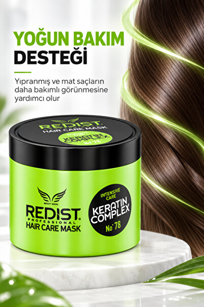 Redist Aşırı Yıpranmış Ve Yanmış Saçlar Için Hızlı Saç Uzatan Keratinli Saç Bakım Maskesi 475 ml