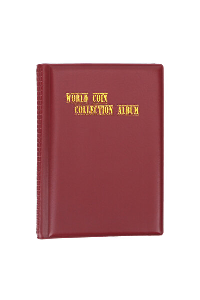 Choice Red 120 Pieces Coins Album Multi-kinetic PVC Banknotes Coin Collection...