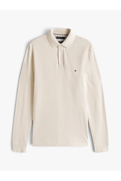 Tommy Hilfiger 1985 REGULAR LS POLO Erkek Bej Polo - MW0MW20183