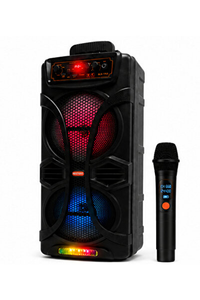 nextbuy Büyük Boy 20W*2+15W Karaoke Speaker Şarjlı 5 Ses Efektli Mikrofonlu Bluetooth Hoparlör Extra Bass-Tweeter Subwoofer Ses Bombası
