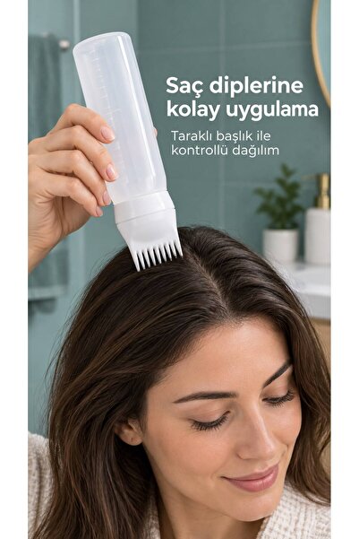 Evgereçlerim Taraklı Bakım Yağı Uygulama Tarağı Dip Boyası İçin Pratik Aplikatör