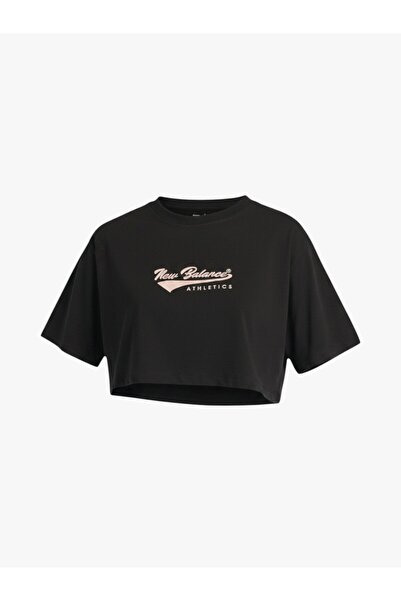 New Balance NB Lifestyle Women Tshirt Kadın Siyah T-Shirt - WNT3509