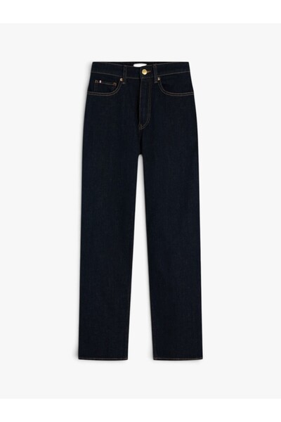 Tommy Hilfiger TAPERED RINSE HW ANKLE Kadın Mavi Denim Pantolon - WW0WW50966