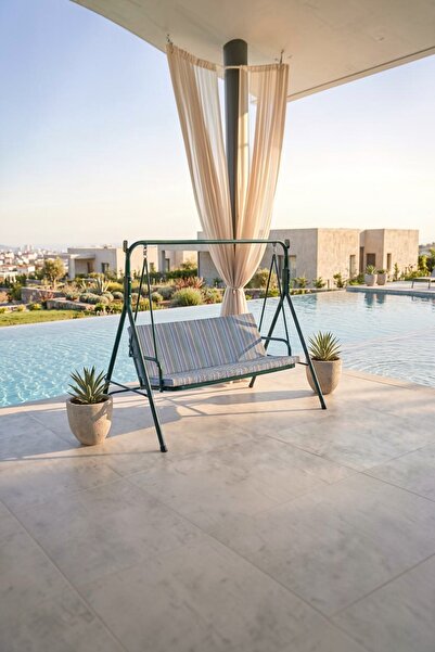 SOWSO Salıncak Minderi 45x130x5 cm Gri Sert Sünger I Dış Mekan Kumaşı I Su İt...