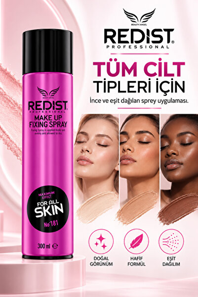 Redist Makyaj Sabitleyici Sprey – Gün Boyu Kalıcı Ve Taze Görünüm Için 300 ml Vegan