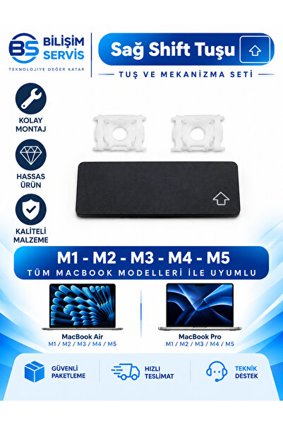 BSBİLİSİM Macbook Pro & Air M1-M2-M3 Uyumlu Yedek Fonksiyon Tuşları (Enter, S...