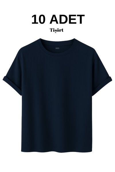 DK DAKSEL Men's 10-Pack Short Sleeve Multi-Color Crew Neck Basic T-Shirt