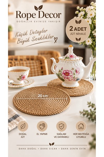 My eticaret 2 Pieces 20 Cm Trivet Teapot / Pot / Pan Base