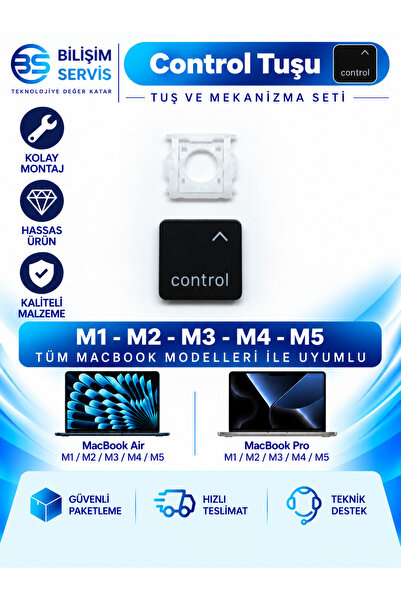 BSBİLİSİM Macbook Pro & Air M1-M2-M3 Uyumlu Yedek Fonksiyon Tuşları (Enter, S...