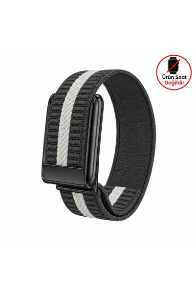 Dexmon WHOOP 5 ile Uyumlu Hasır Örgü Dokuma Kumaş Spor Kordon Kayış