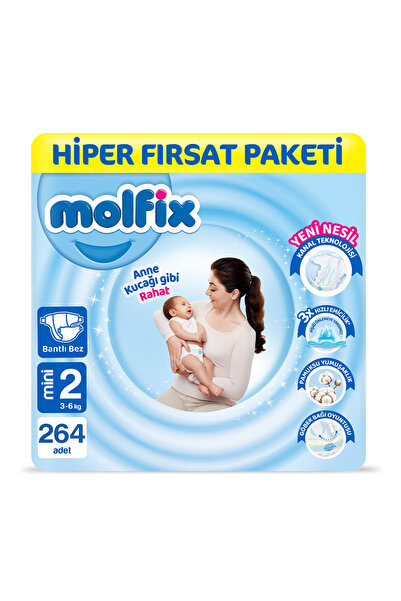 Molfix Kanal Teknolojisi Hiper Fırsat Paketi 2 Beden Mini 264 Adet