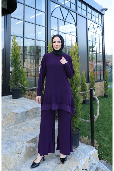 NİSUM MODA İspanyol Paça Pantolonlu İkili Takım