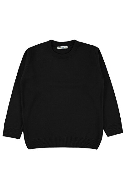 Civil Boys Basic 6-9 Years Old Sweater - Black
