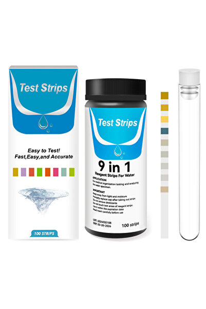 Choice 9-IN-1 100 Pcs 9-IN-1 Aquarium Test Fish Tank Test Kit with Test Tube ...