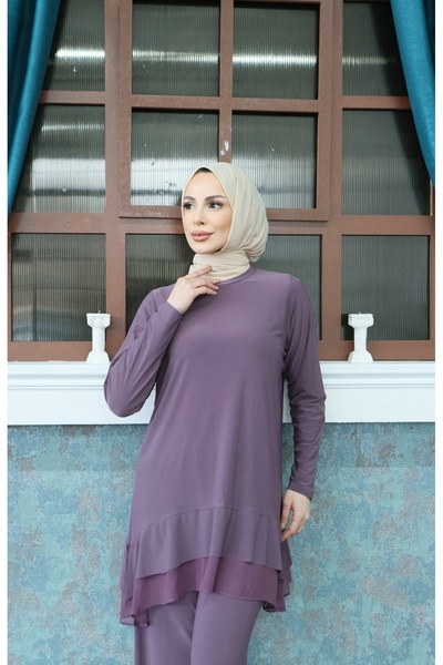 NİSUM MODA İspanyol Paça Pantolonlu İkili Takım