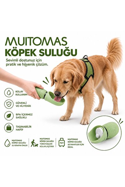 EVCİL HAYVAN SEYEHAT SULUĞU 350 ML YEŞİL