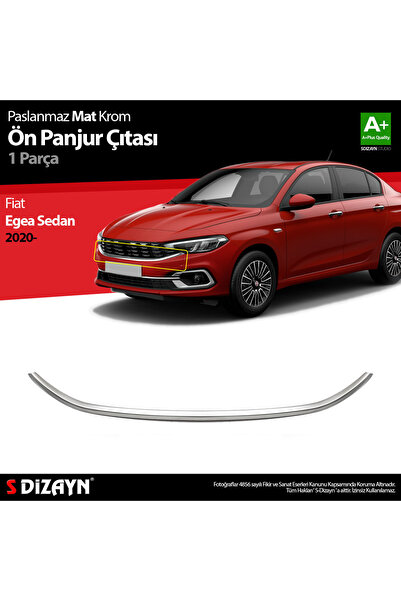 S Dizayn S-Dizayn Fiat Egea Sedan Krom Ön Panjur Çıtası 2020 Üzeri (Mat Krom)...