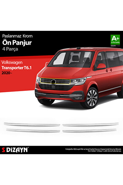 S Dizayn S-Dizayn VW Transporter T6.1 Krom Ön Panjur 4 Prç. 2020-2025 7608180